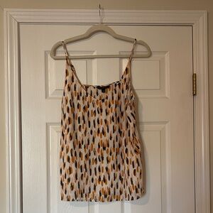 Banana Republic Women's Camisole - Black, Brown, White Pattern